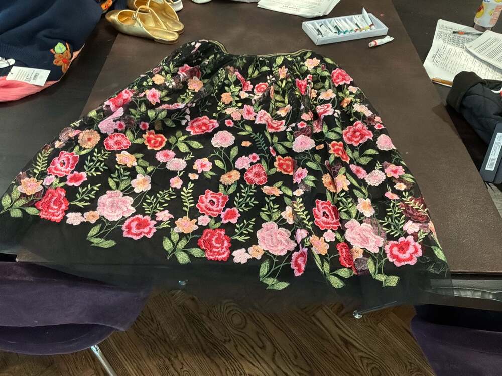 Aratta silent journey Floral Flower Print Pattern Chiffon Smocked Mini Pullover